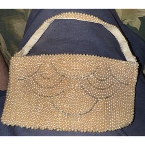 Vintage 1940s Art‎ Deco Retro Beaded MCM Clutch Style Purse Handbag